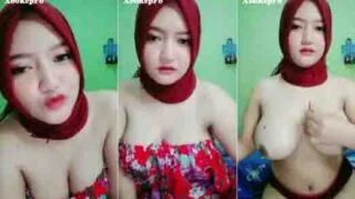 Bokep Jilbab Merah Tante Toge Montok